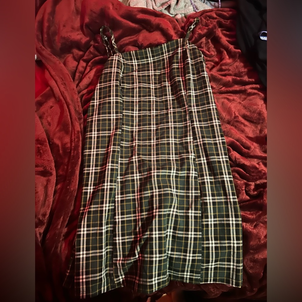 Plaid dress, L